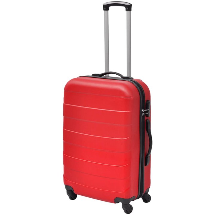 Set Trolley Maleta Rígida Tres Uds. Rojo | Briva Home