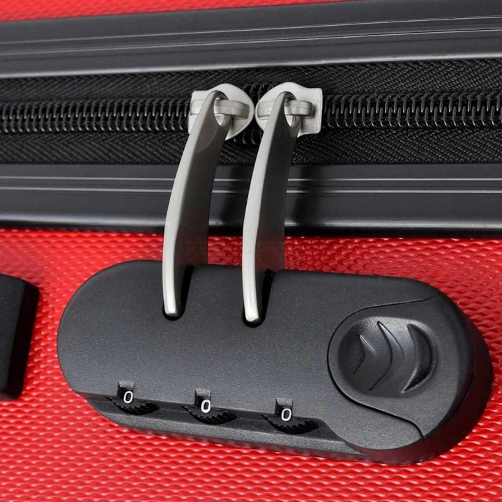 Set Trolley Maleta Rígida Tres Uds. Rojo | Briva Home